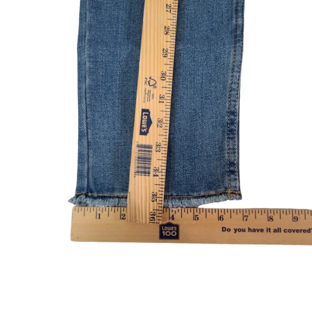 Levi's Girls Size 12R Blue Solid Low Pro Straight Cut Jeans Mid Rise NWT - Picture 9 of 14